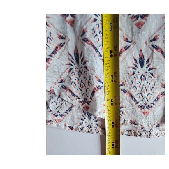 Linen Club Room Luxury Mens Pineapple 100% Linen Button-Down Shirt , Sz S - Picture 7 of 8